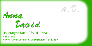 anna david business card